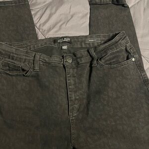 Judy Blue Leopard Black Skinny Jeans